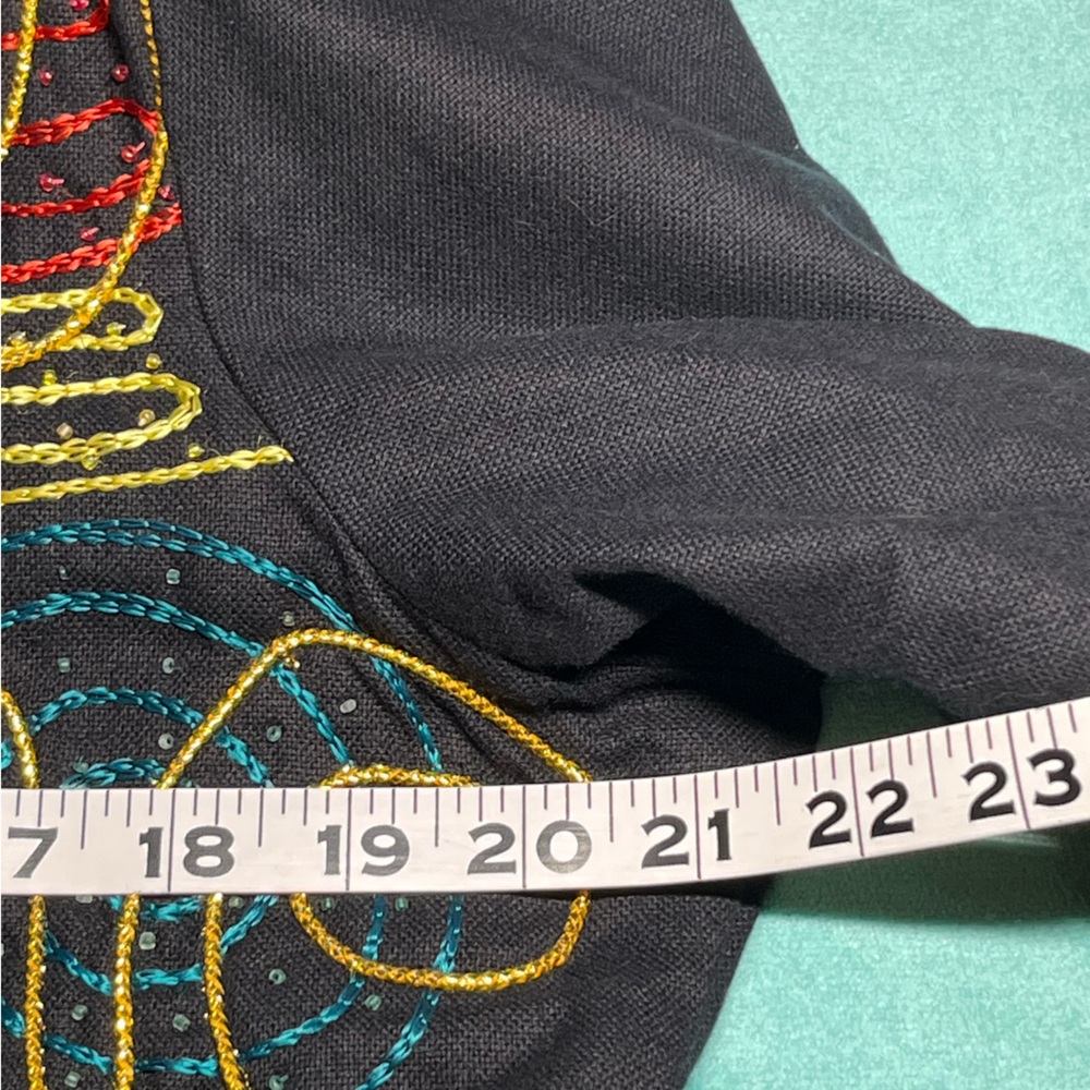 M Fiesta Waist Jacket. Detailing front & cuff. 100% Cotton. Lightweight! - Picture 8 of 16